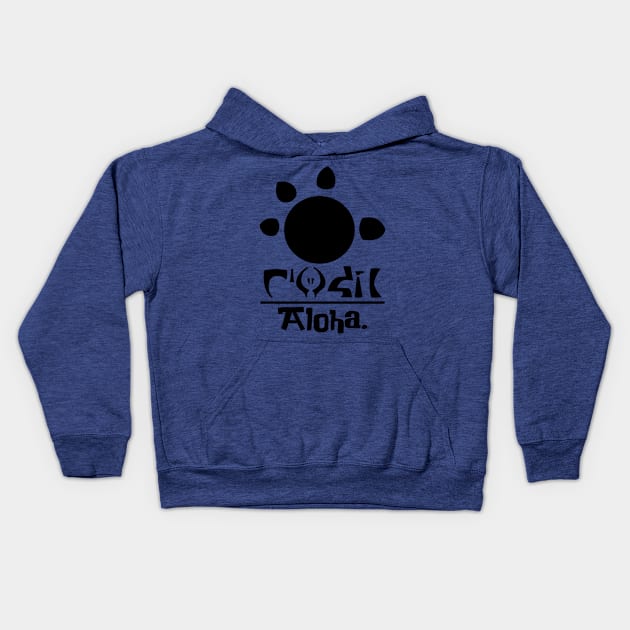 Aloha from Space Kids Hoodie by MetalreduX